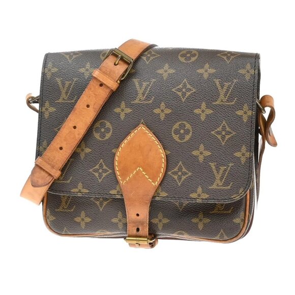 LOUIS VUITTON Cartouchiere MM Shoulder Bag Monogram Leather Brown M51253 34EF688 - Picture 1 of 15